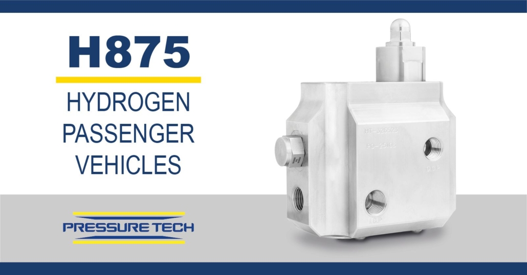 A Pressure Tech nagynyomású hidrogén szabályzására kifejlesztett termékei: M875, H875 és A875.